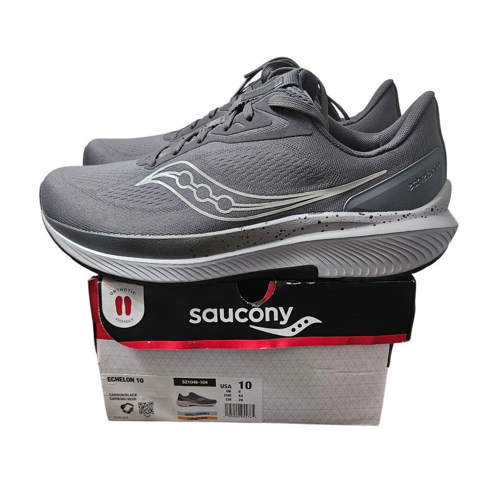 Saucony Echelon 10 Mens Running Shoes Carbon Black S21046-104 Size 10 X-Wide
